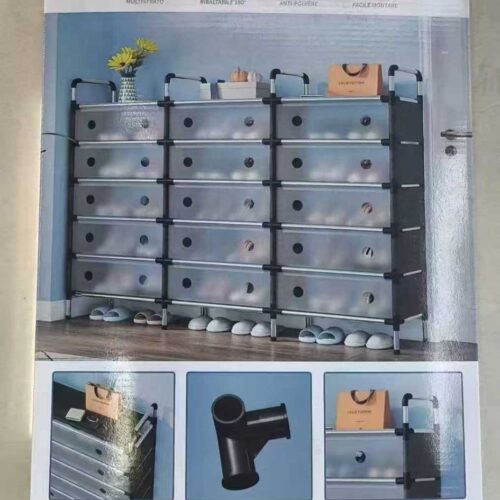 3 Layer Shoe Rack with cover