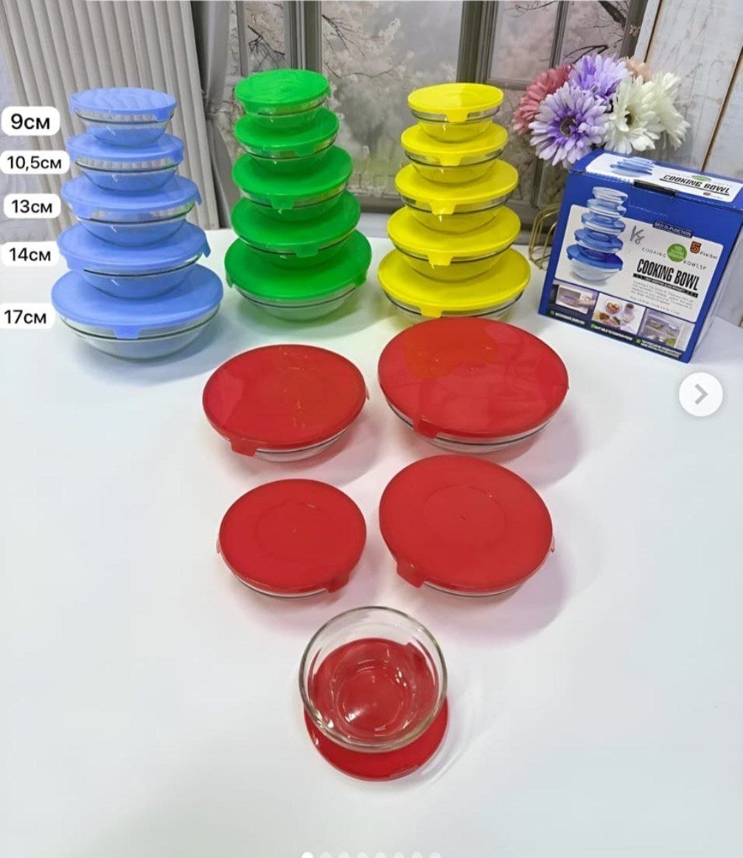 5pcs storage bowls with cover