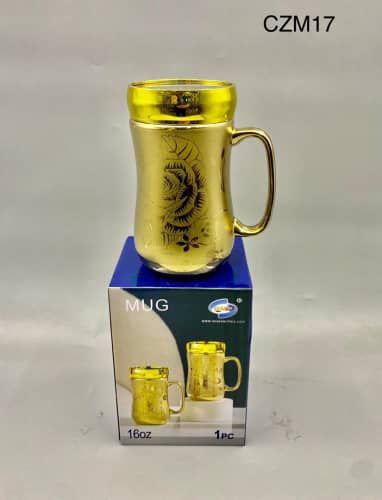 Gold mug cup with mirror