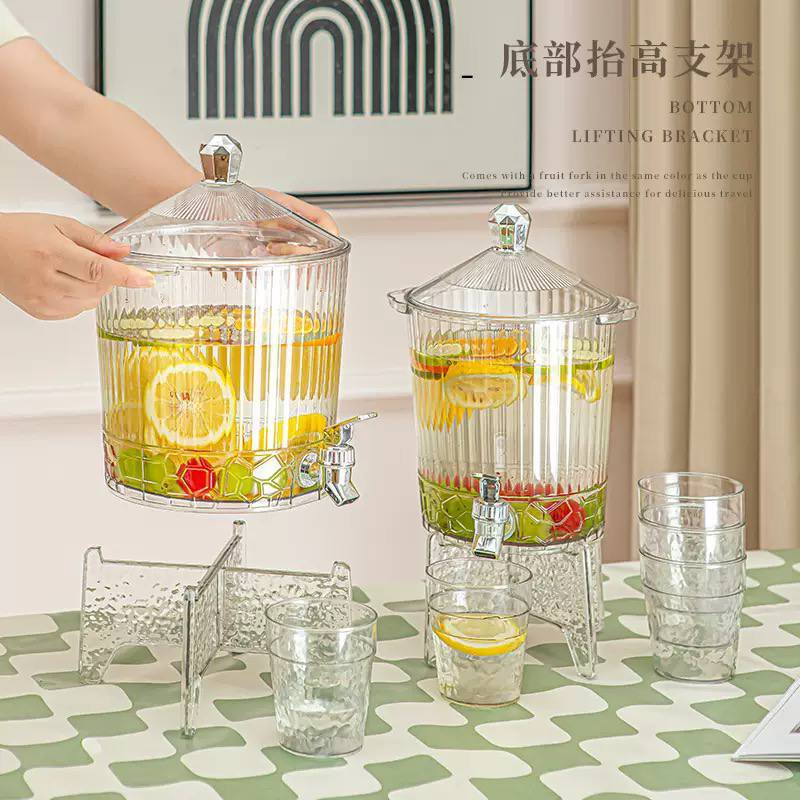 ACRYLIC DISPENSING JUG WITH CUPS