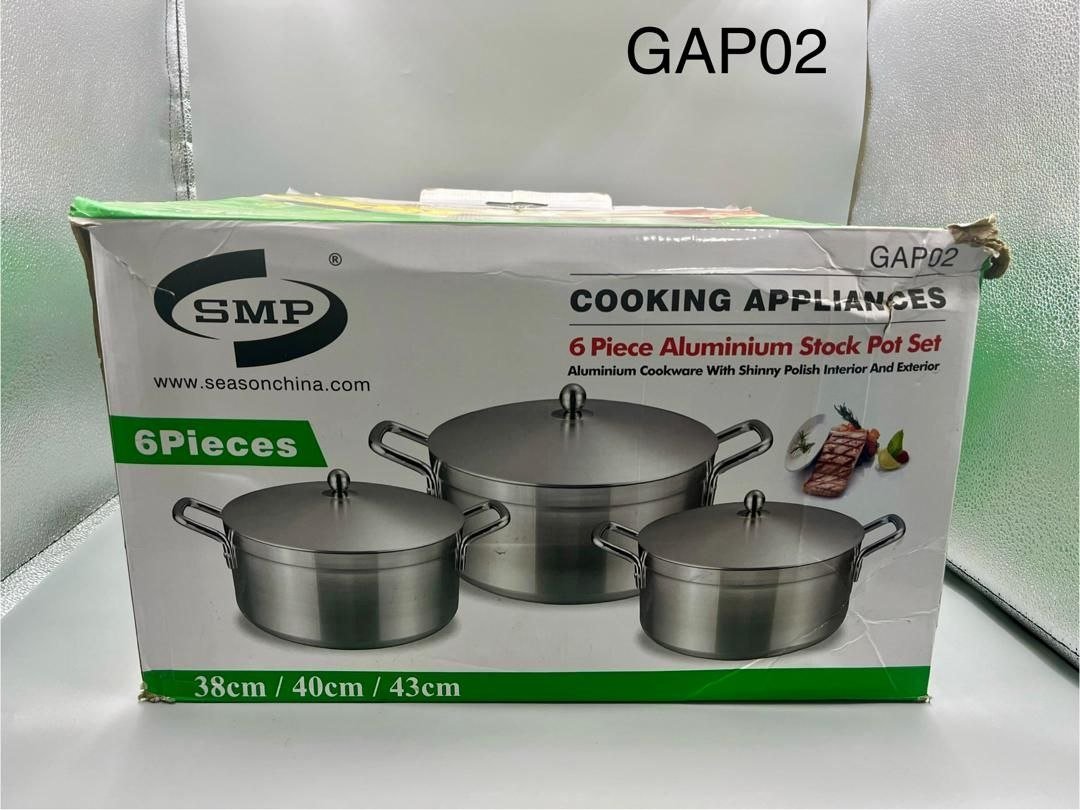 GAP02 High Quality 3PCS Big Aluminum Pots
Size 38/40/43CM
Very thick