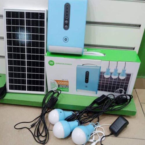 12000mAh DP Solar Multifunctional power kit (3 bulbs and 1 lamp) charges phone
