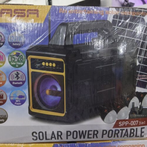 3in1 Solar Power Portable Kit without Panel, 4 bulbs, Bluetooth, FM Radio, Mp3