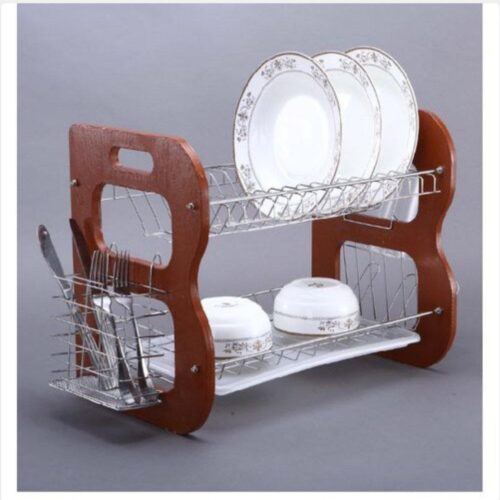 16" wooden dish rack