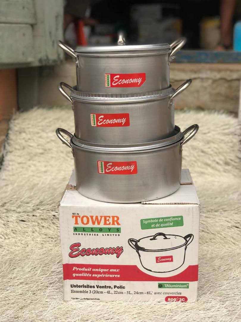 TOWER ECONOMY 3 SET 
Size 20 22 24CM