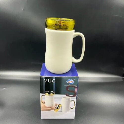 White mug cup with mirror