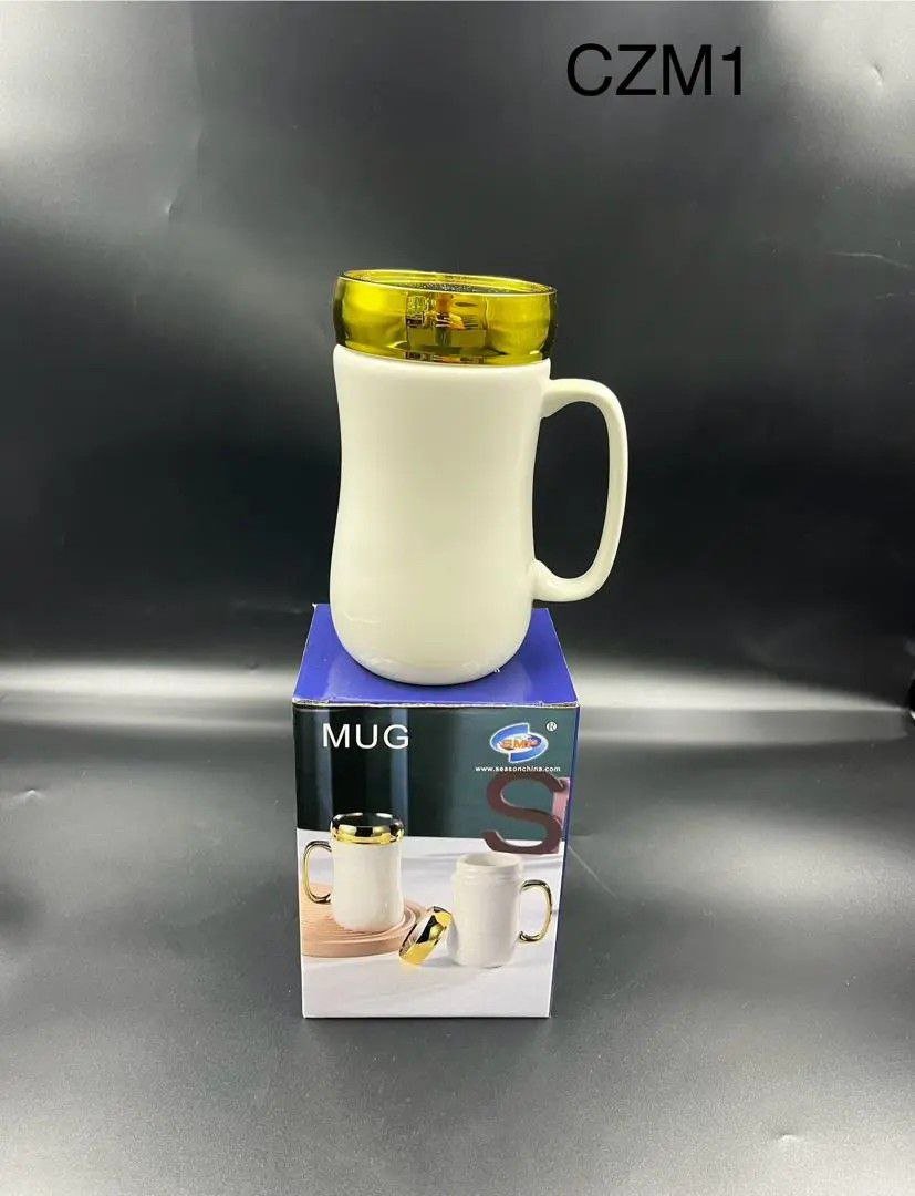 White mug cup with mirror