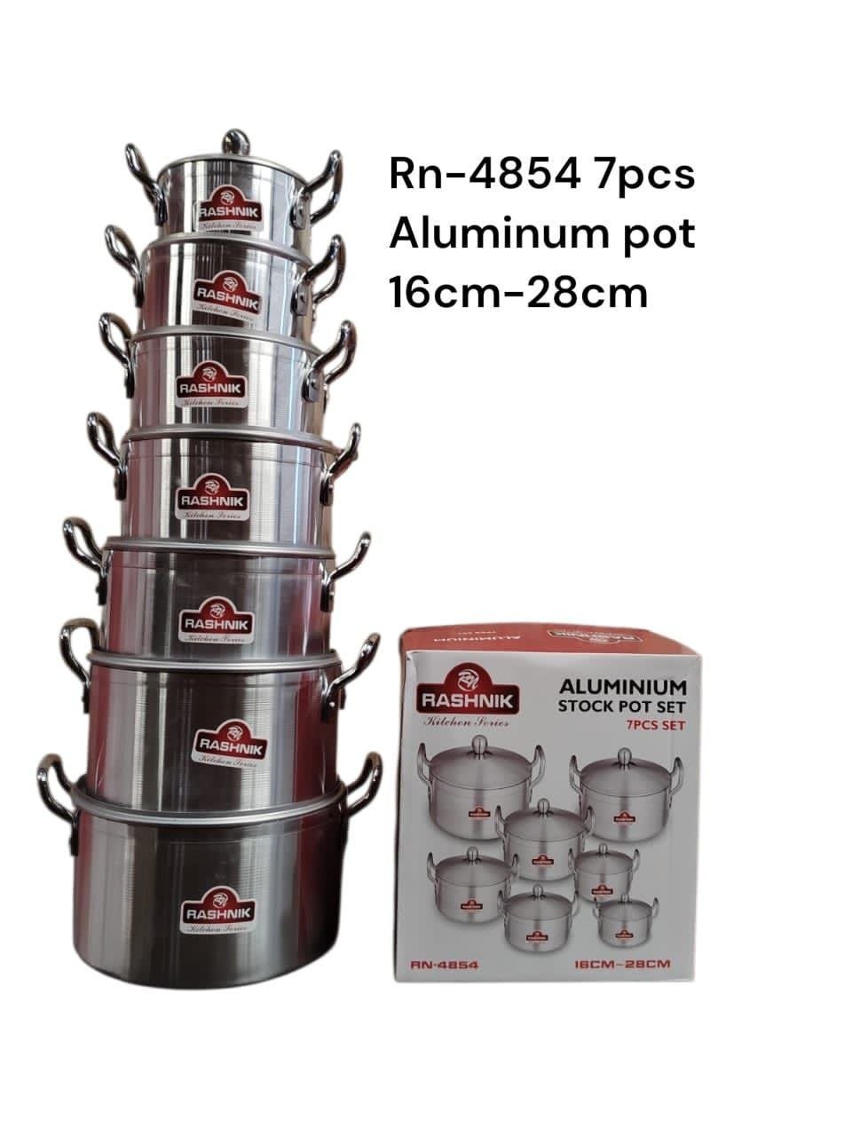 RN-4854 7pcs Pot Set  
Size 16cm, 18cm, 20cm, 22cm, 24cm, 26cm and 28cm