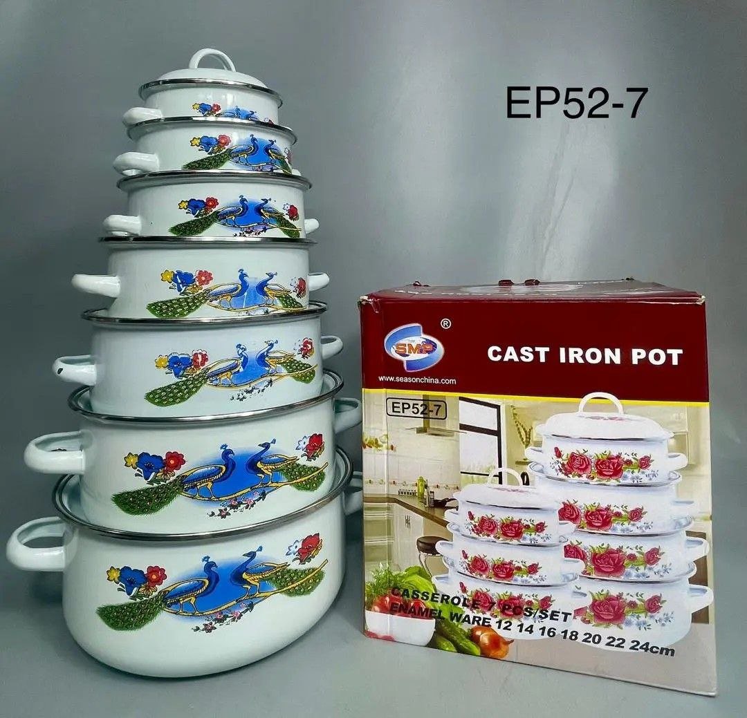 7pcs EP52-7 Cast Iron Pot
