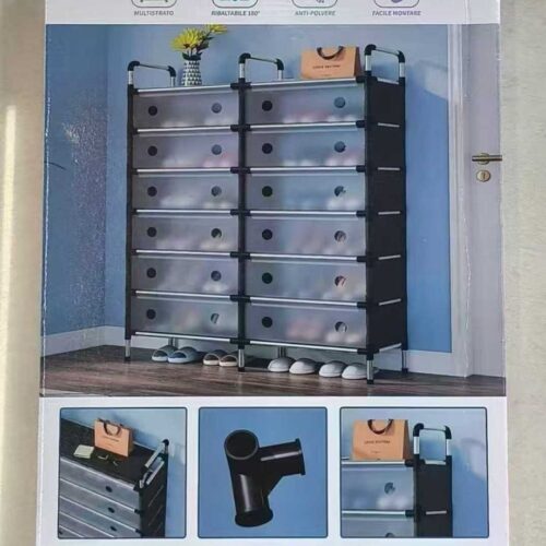 2 face Shoe Rack with Cover