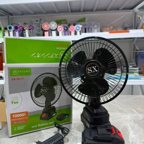 SX5017 Rechargeable table Fan with 1 batteries