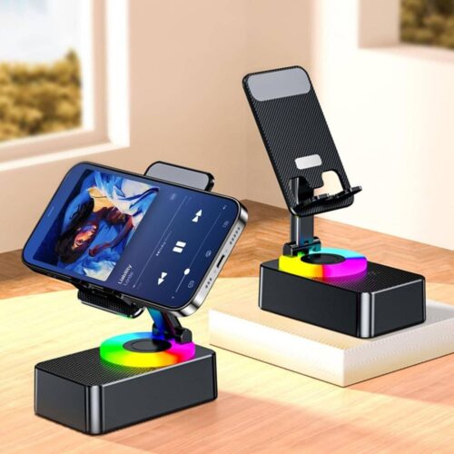Phone stand with Bluetooth speaker