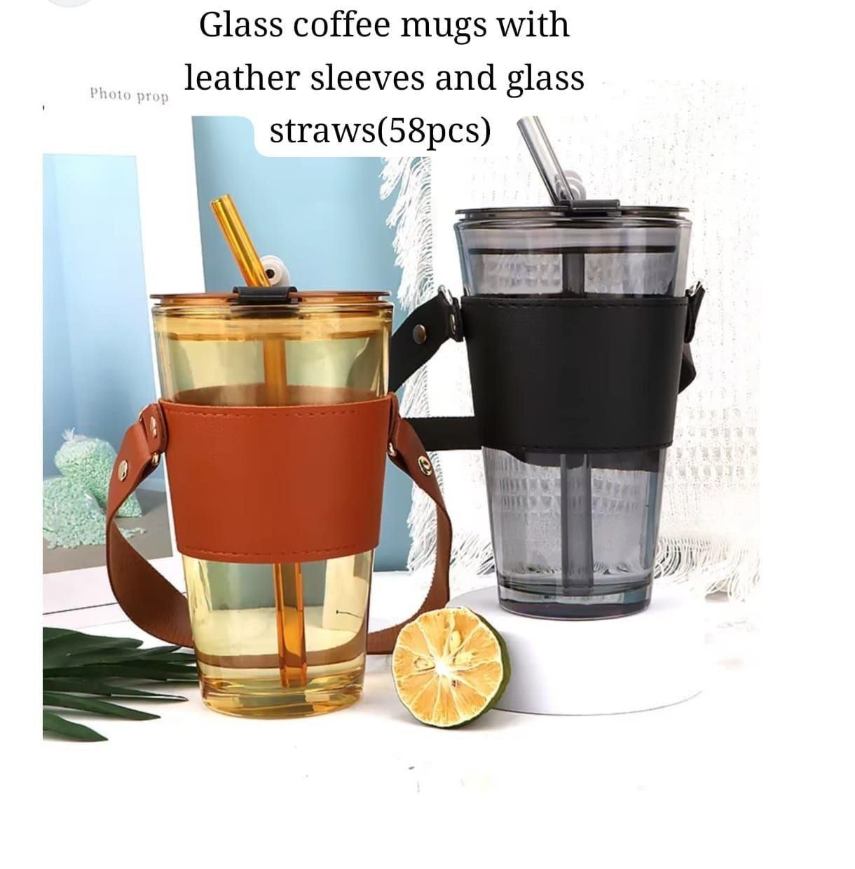 Long Coffee Cup with Straw