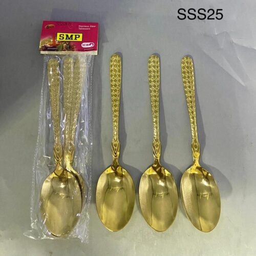 6pcs Design Gold Spoon