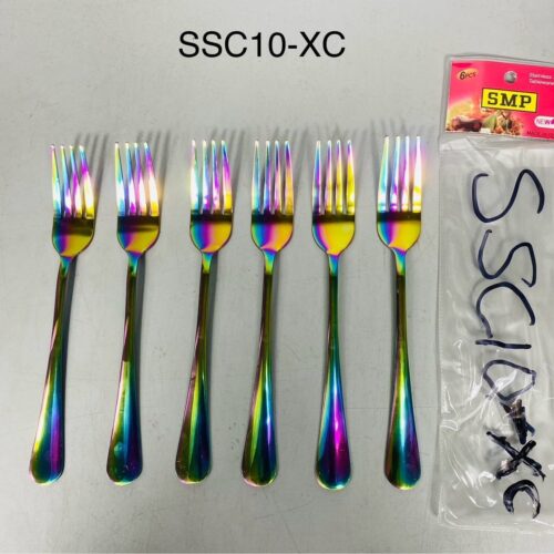 6pcs SSC10-XC Rainbow Fork