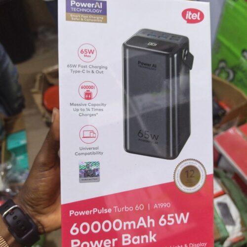 Itel 60000mAh Power Bank 

Model: A1990