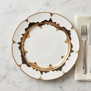 DDP04 10" Gold Rim Plate