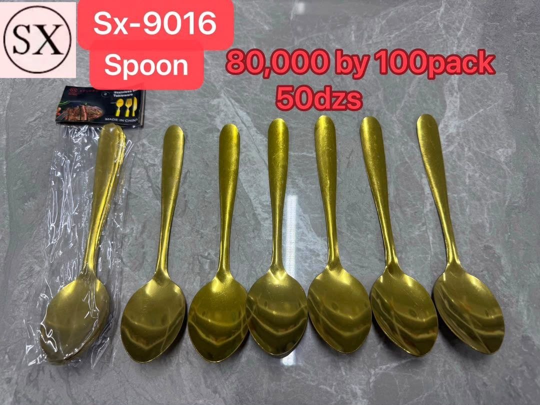 Sx-9016 Medium 6pcs Gold Spoon